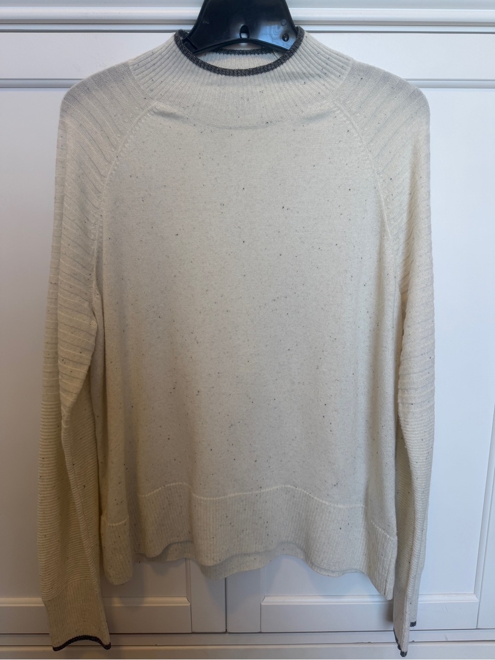 Smartwool Cream Speckled Turtleneck Sweater